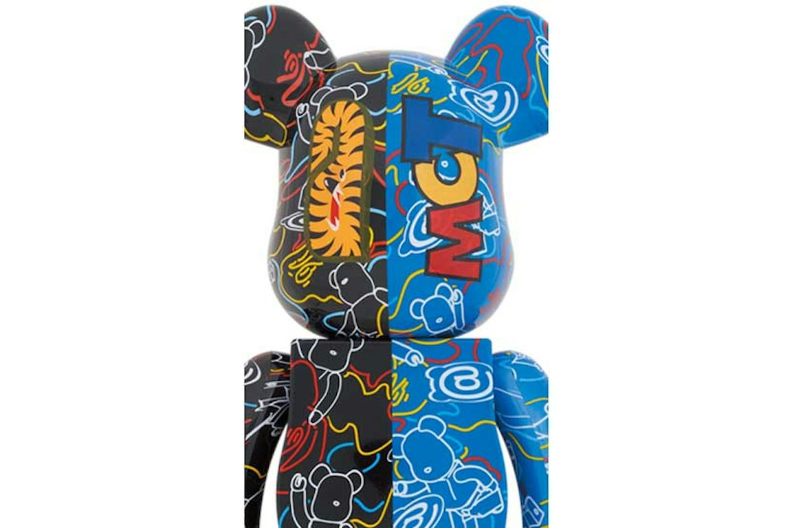 BAPE LINE CAMO SHARK 1000% BEARBRICK