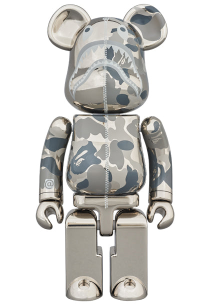 BAPE CAMO SHARK SILVER 1000% BEARBRICK