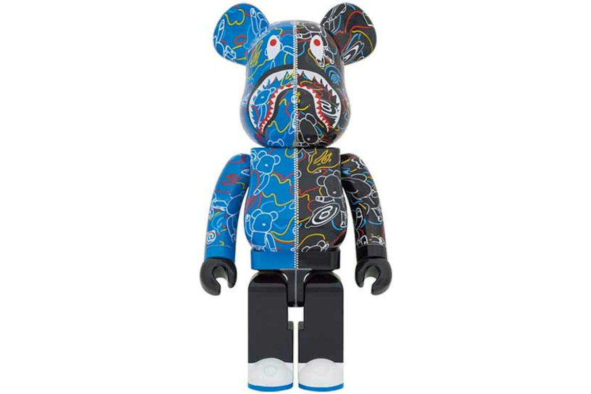 BAPE LINE CAMO SHARK 1000% BEARBRICK