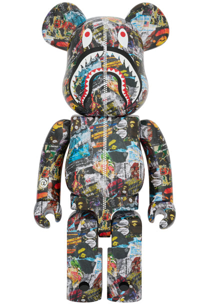 BAPE LEGACY CAMO SHARK GRAY 1000% BEARBRICK