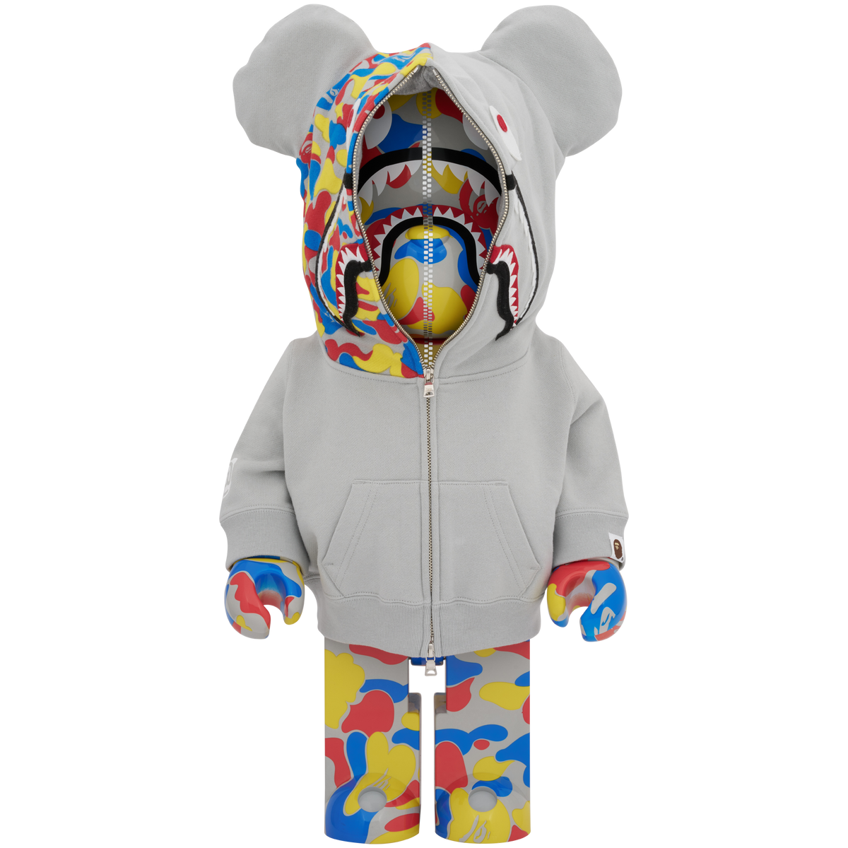 BAPE x MEDICOM CAMO SHARK 30TH ANNIVERSARY 1000% BEARBRICK
