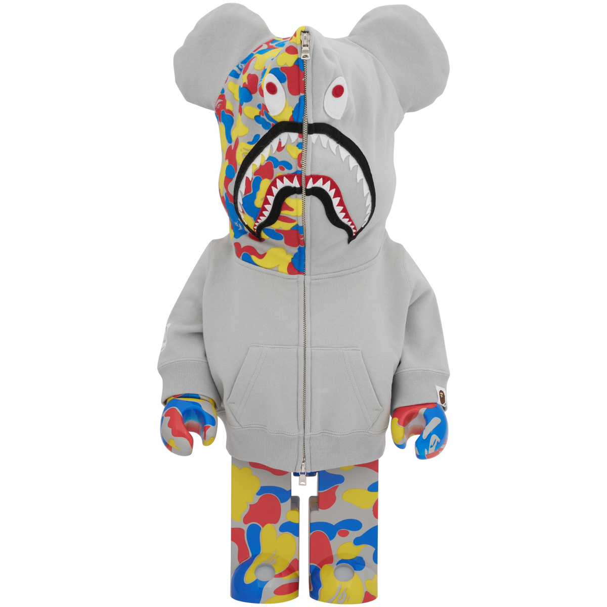 BAPE x MEDICOM CAMO SHARK 30TH ANNIVERSARY 1000% BEARBRICK