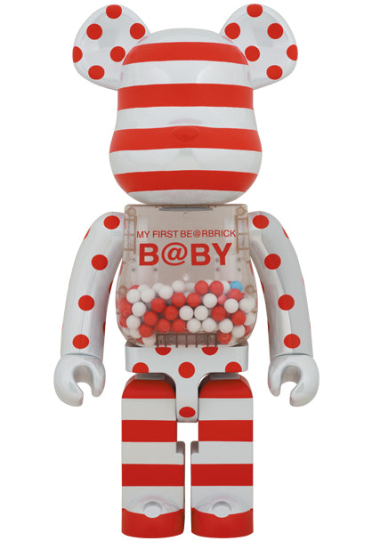 MY FIRST BEARBRICK BABY RED AND SILVER CHROME 1000%
