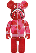 Load image into Gallery viewer, BAPE CLEAR CAMO SHARK PINK BEARBRICK SET