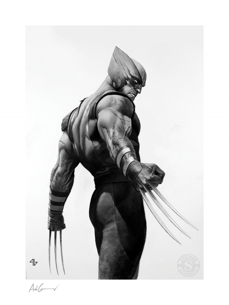 PRINT: WOLVERINE BLACK AND WHITE
