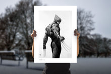 Load image into Gallery viewer, PRINT: WOLVERINE BLACK AND WHITE