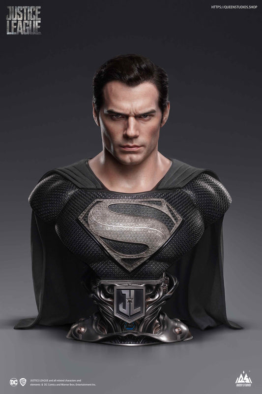 PRE-ORDER: SUPERMAN BLACK COSTUME LIFE SIZE BUST