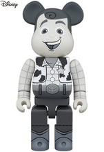 Load image into Gallery viewer, WOODY BLACK AND WHITE 1000% BEARBRICK